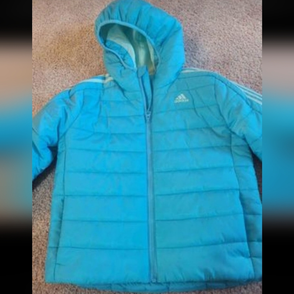 Adidas puffer jacket, girls size 7-8